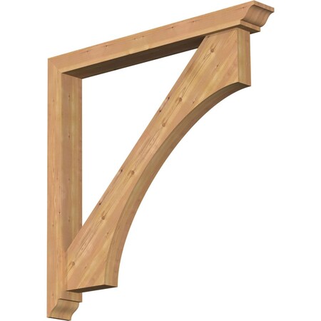 Ekena Millwork Westlake Traditional Smooth Bracket w/ Offset Brace, Western Red Cedar, 5 1/2"W x 48"D x 48"H BKT0604X48X48WTL01SWR